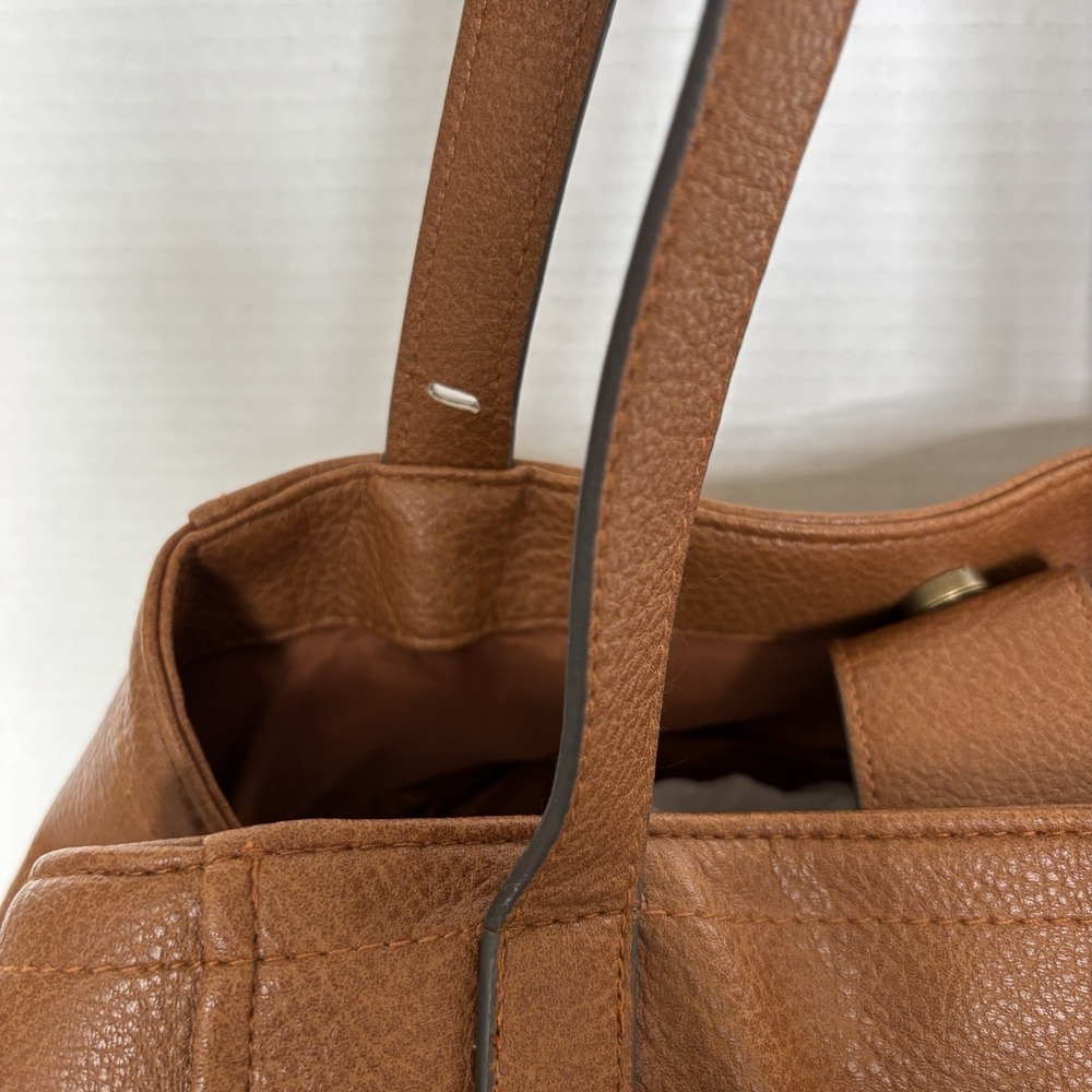 Pioneer Woman Large Faux Leather Shoulder Bag Purse -Missing Crossbody Strap‎ - Picture 4 of 10